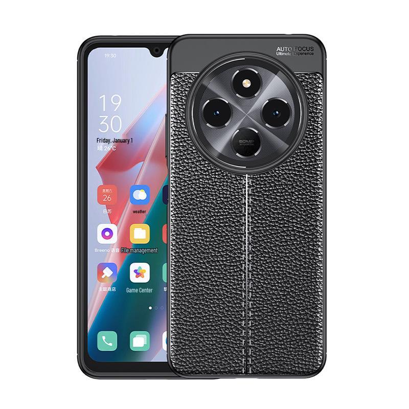

Redmi Note 14 Lychee Leather Texture Anti-fingerprint Case for Xiaomi 15 Pro Redmi 15 EU Version (171mm)