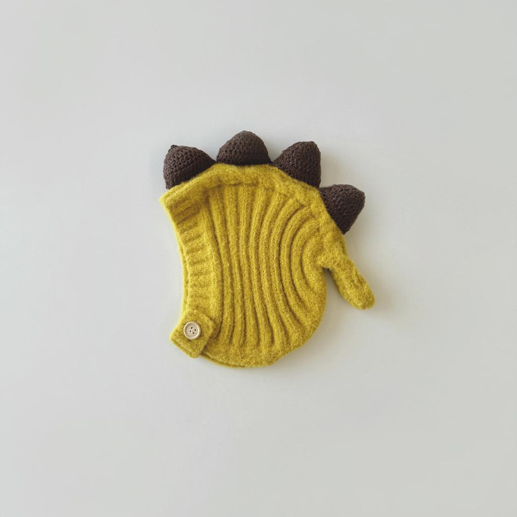 Niedliche Baby Wintermütze Cartoon Dinosaurier Kinder Strickmütze für Mädchen Jungen Mütze Babyhaube Säuglingsmütze Warme Ohren Kleinkindmütze 6-24M