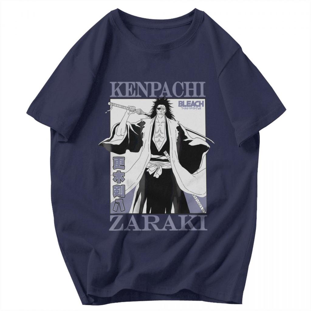 Men T Shirt Zaraki Kenpachi BLEACH Awesome Gifts Y2K Graphic Anime Unisex Clothing T Shirts