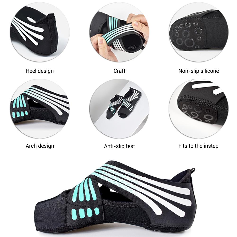 Yoga Socks Women Five Toes Finger Pilates Shoes Fitness Cross Straps Indoor Slip Resistant Yoga Socks