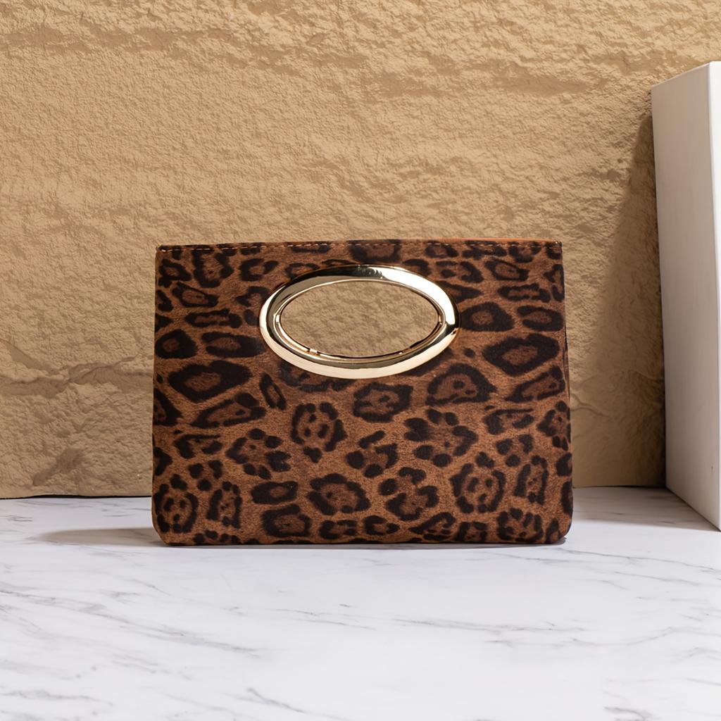 Sac à Main de Soirée pour Femme Élégant Imprimé Léopard, Chic pour Événements Formels, Sac de Tous les Jours Durable pour Femmes Parfait pour les Fêtes, Tenues Décontractées, Pochette Élégante