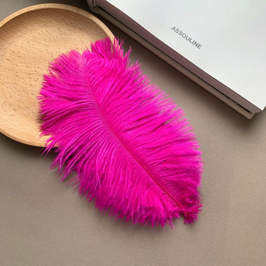 Color ostrich hair 15-20CM ostrich feather Internet celebrity photo background wall feather cake flower arrangement DIY decoration