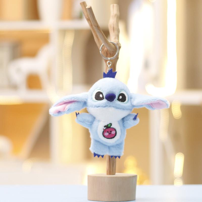 Disney Stitch Plush Keychain With Soft Short Pile For Backpack Decor Gift For Kids AppleStitch