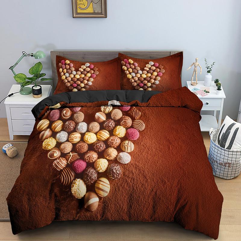 

Dessert Candy Chocolate Duvet Cover - Sweet Food Theme, for Girls (135x200cm)