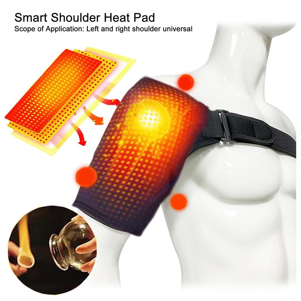 Heated Shoulder Wrap 3 Heating Setting Relieving Pain Comfortable Heating Shoulder Pad for Left Right Shoulder