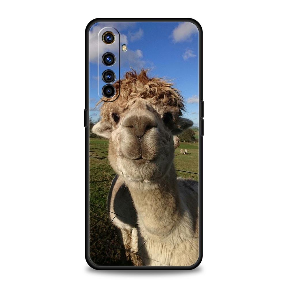 Kawaii Alpaca lovely Phone Case For Realme 12 11 10 9 8 5G 7 6 GT5 GT3 GT2 Pro Plus C21 C11 C25 C35 GT Neo 2 3 3T 5 Soft Cover