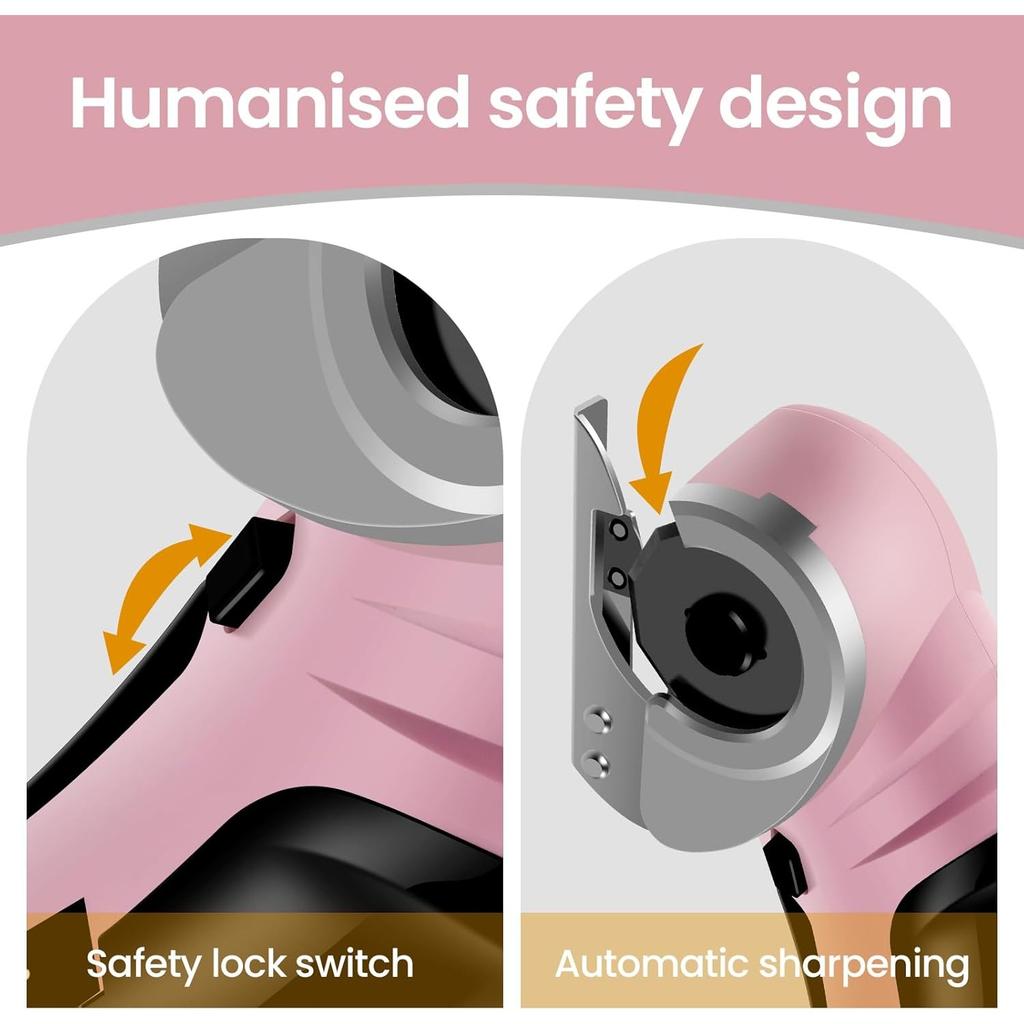 Cordless Electric Scissors,Sturdy Cardboard Cutter Tool Rechargeable Cardboard Box Cutter Multipurpose Fabric Scissor with Safety Lock Switch