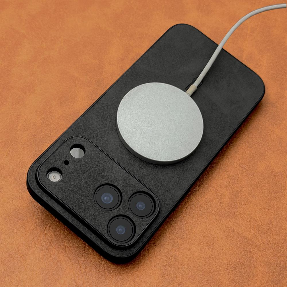 Luxury Pu Leather Deer Head Pattern Case For iPhone 17 16 15 14 13 12 11 Pro Max Plus 17E 16E For Magsafe Wireless Charge Covers