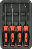 Mini Owl Hook Set of Soft Orange Snap-on Picks, 4, Grip, (SGASA204CO)