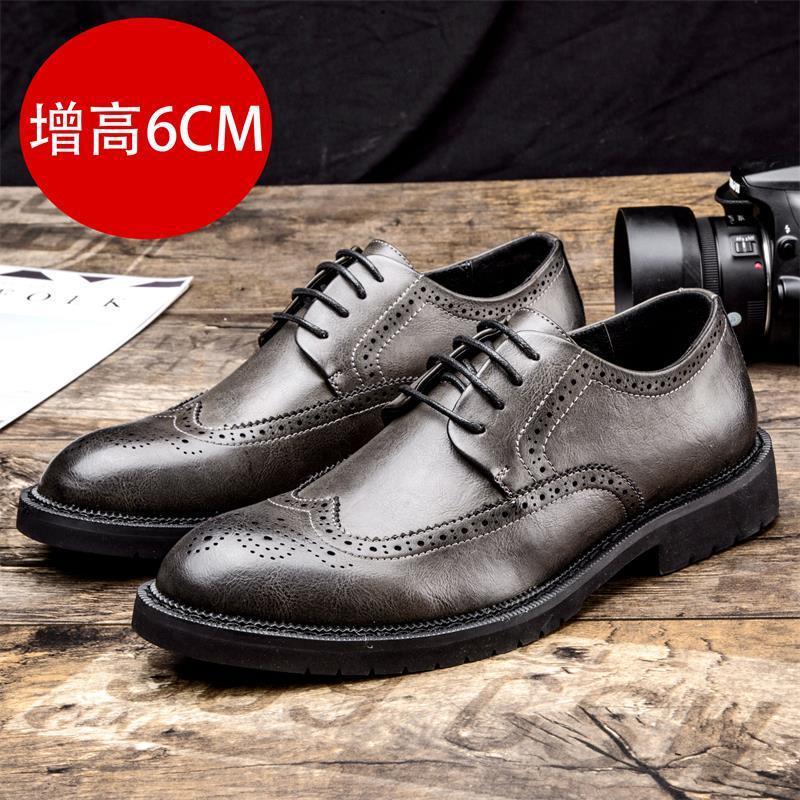 

Autumn leather business dress leather shoes men s 2024 new block leather shoes large size height increase best man suit shoes 44