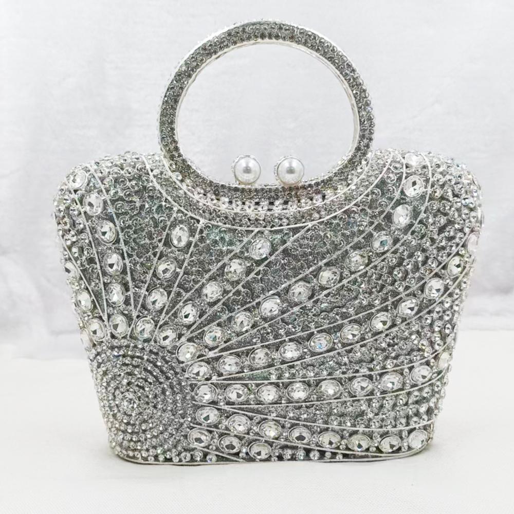 Multicolord Large Stone Top-Handle Bag Big Rhinestone Women Diamond Evening Clutch Bags Female Crystal Wedding Party Clutches