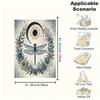 Eclipse Dragonfly: Celestial Art Print - Nature's SymphonyBlanket Flannel Throw Blanket for Sofa, Bed, Travel, Camping, Office, Couch, Chair