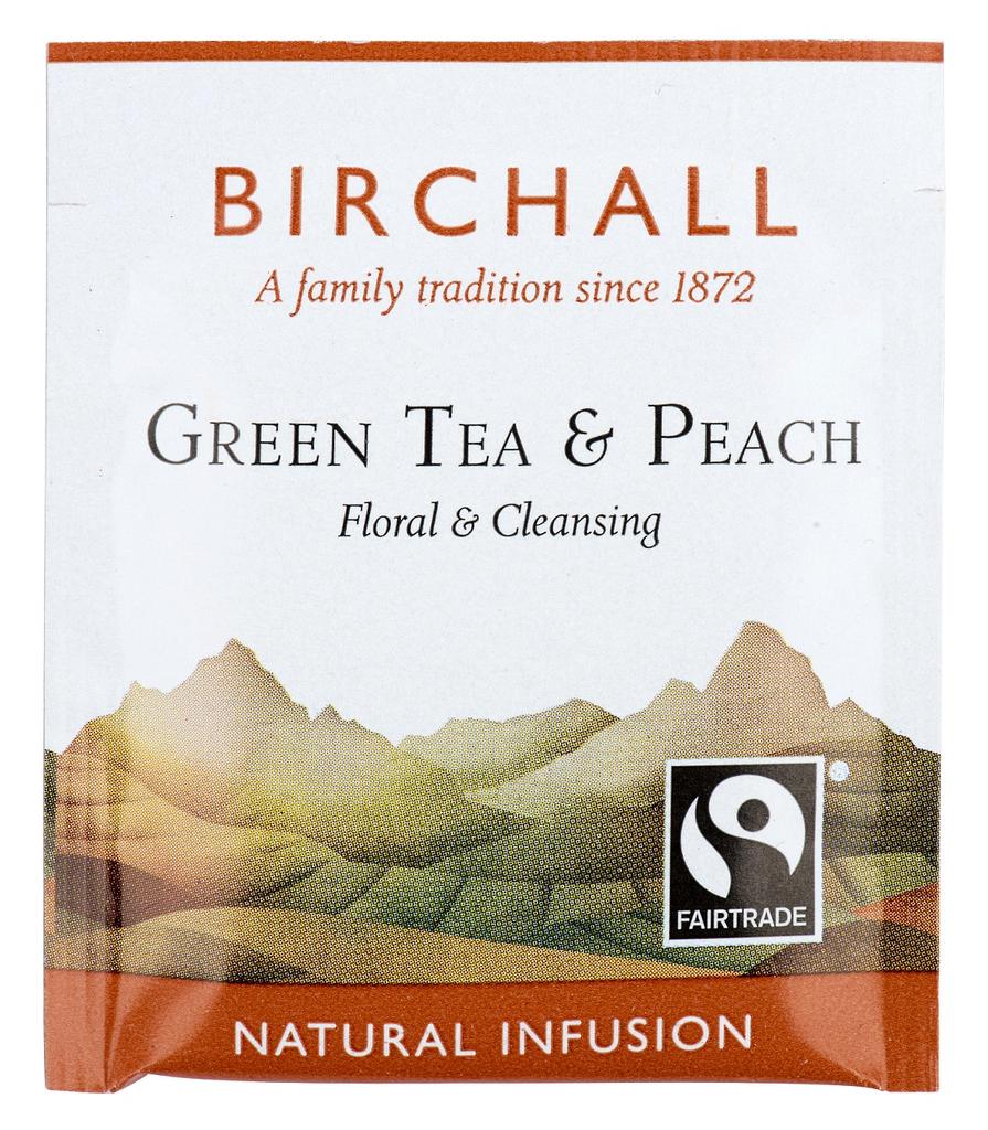Teebeutel Grüner Tee & Pfirsich - 25 Birchall