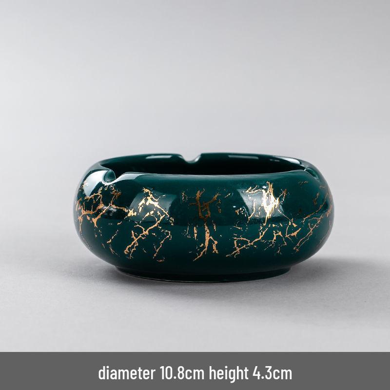 Large Vintage Ceramic Ashtray: Luxury Retro Decor for Home or Office