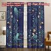 2D FLAT PRINTING 2pcs Curtains (Without Rod) Underwater Creatures Design Modern Modern Curtain Durable Polyester Curtains