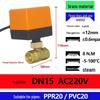 Electric Copper Ball Valve, Two/Three-Way Control, for 220V, 12V, 24V Systems - Ideal for AC, Fan Coil, Solar Applications, 4-Point Connection