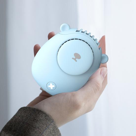 Summer Cooling Fan 3 Speeds Strong Airflow Low Noise Compact Size Rechargeable Personal Fan Neck Hanging Fan