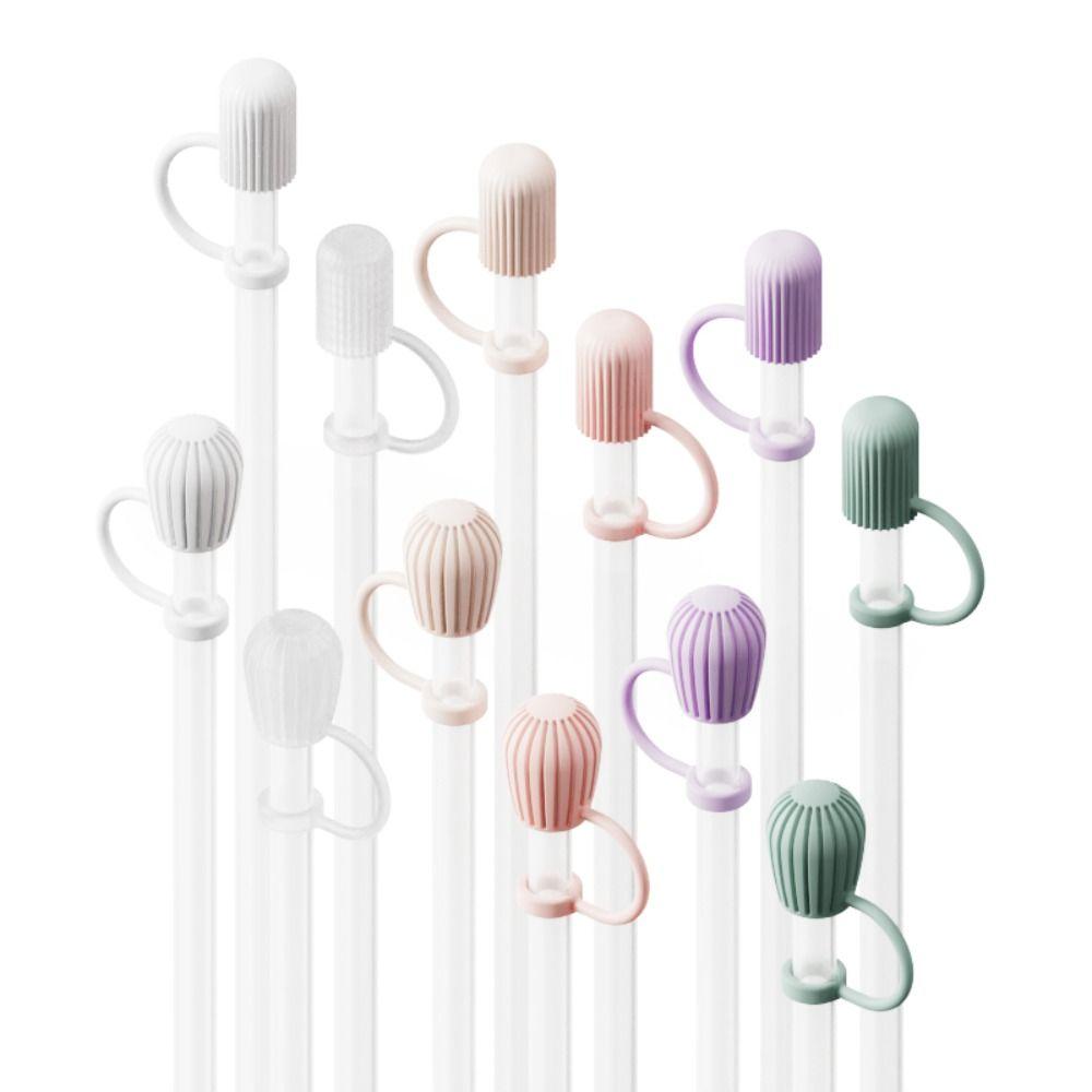 

Reusable Straw Cover Cap Spill Leak Stopper Straw Tips Cover Nerw Straw Topper for Stanley Cup Purple-B