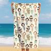 Orange Purple Tie Dye Swirl Beach Towel Lightweight Microfiber Quick Dry Summer Bath Towel