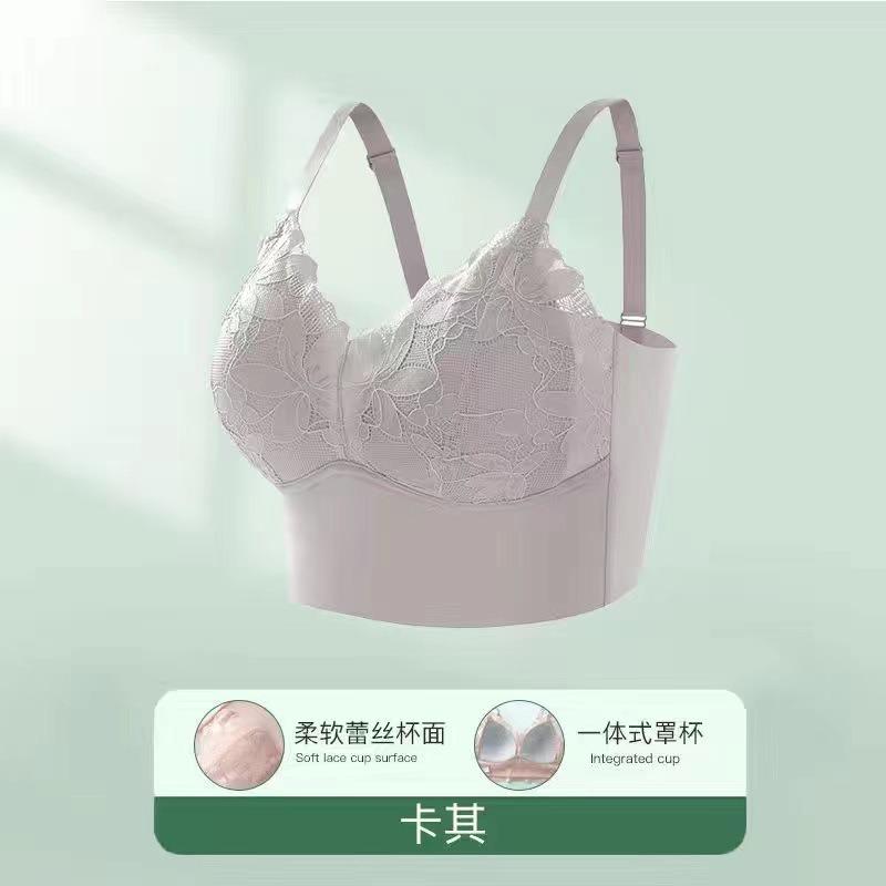 Women Black Floral Lace Longline Push Up Supportive Comfortable Adjustable Strap Bra