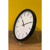 30 Cm Real Glass Flow White Wall Clock With Seconds
