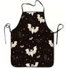 1pc of Halloween-Themed Apron Featuring a Bat Design, Made from Durable And Easy-To-Clean Polyester, with an Adjustable Waistband, Suitable for Cookin