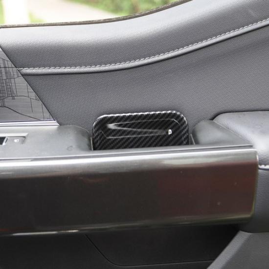 Carbon Fiber Style Inner front Door Handle Bowl Cover Trims for Ford F-150 +