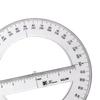 25cm Okrągły Kątomierz Linijka 360 Pełny Kątomierz Pełny Kąt Środkowy Plastikowe Narzędzie do Pomiaru Matematycznego Artykuły Szkolne
