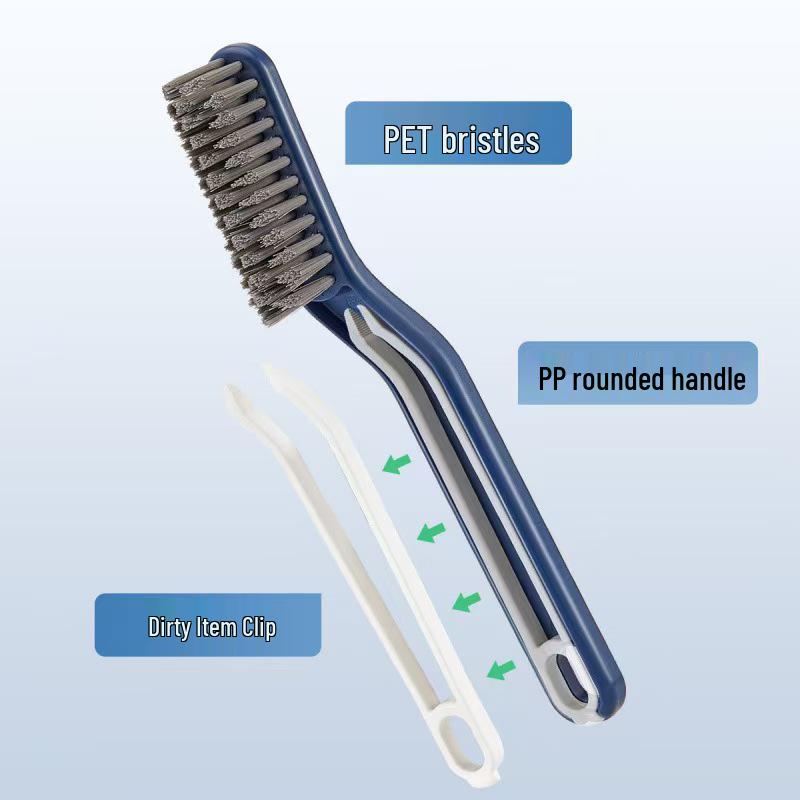 Multi-Use Hard Bristle Crevice Cleaning Brush for Bathroom, Kitchen, and Windows