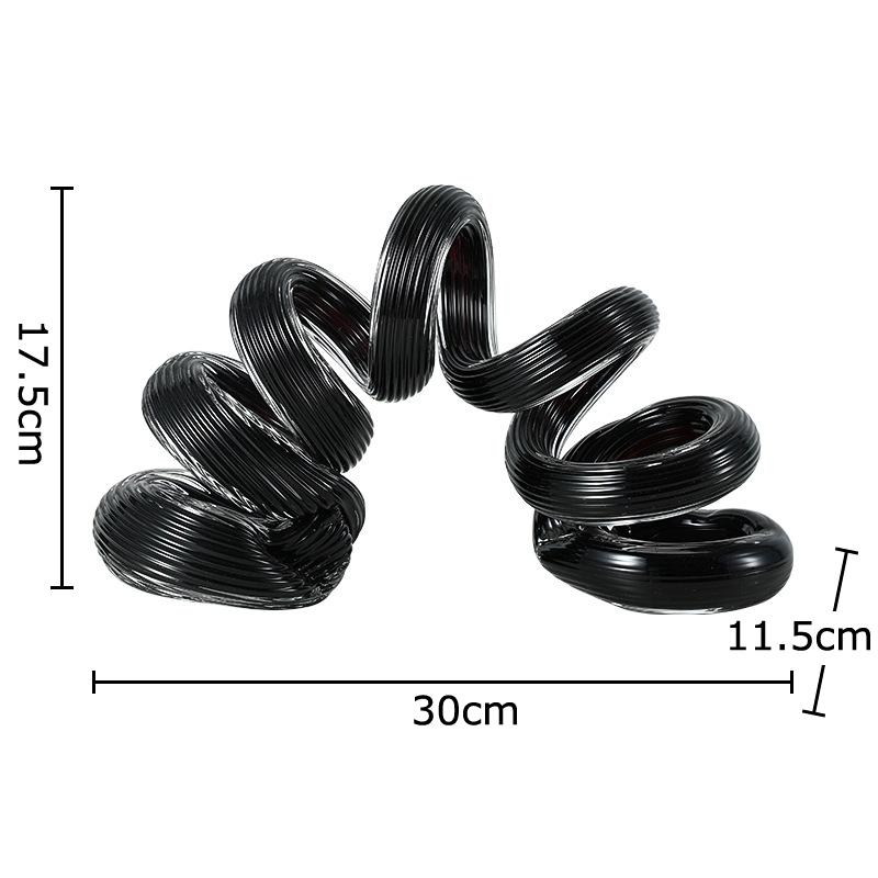 

Creative Twisted Spring Glass Ornaments Desk Decoration Abstract Crafts Twisted Knot Sculpture Room Aesthetic Decor Artwork