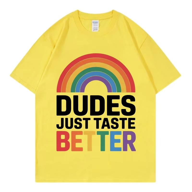 

Funny Dudes Just Taste Better T-shirt Men Women Clothing Fashion Y2k Short Sleeve T Shirt High Quality Cotton Oversized T-shirts 3XL