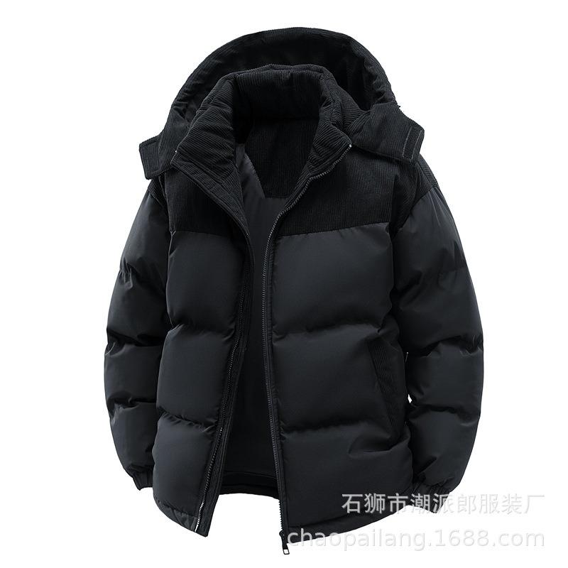 Padded-padded Men's Velvet Winter New Thickened Warm and Cold-proof Padded Jacket, Padded Jacket Can Be Opened Twice