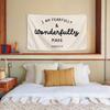 Fearfully Wonderfully Made Psalm Quote Wall Tapestry Beige Black Text Bible Verse Christian Religious Scripture Bedroom