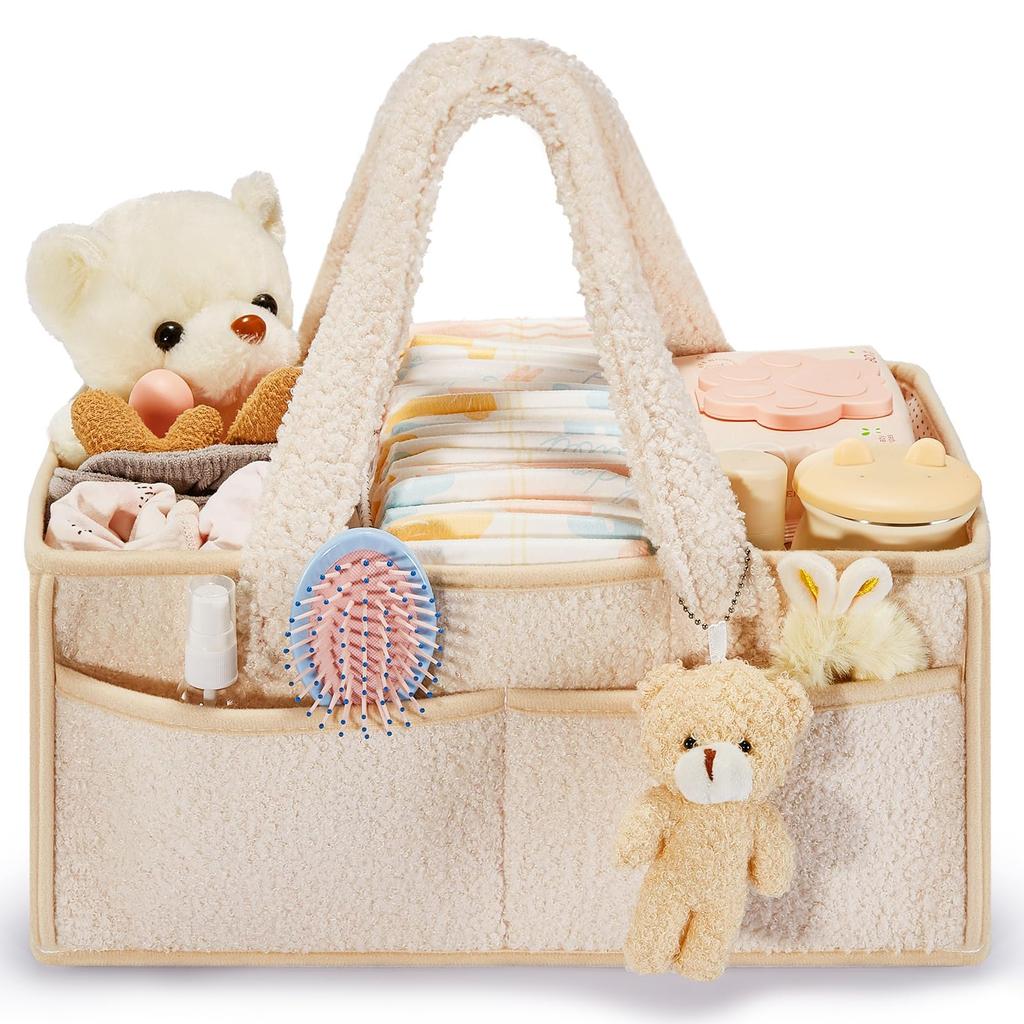 REBEAUQ Diaper Storage Large Capacity Diaper Storage Case for Baby Multifunctional Foldable Diaper Storage Baby Storage Box for Toys and Small Baby