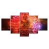 Buddha Statue Mystic Cosmos Scenery 5 Piece Five Panel Wall Canvas Print Modern Art Poster Picture Home Decor Gift For Him Her