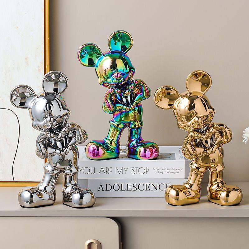 Luxury Creative Home Decor: Mickey Mouse Cartoon Ornaments for Living Room, TV Cabinet, and Entrance