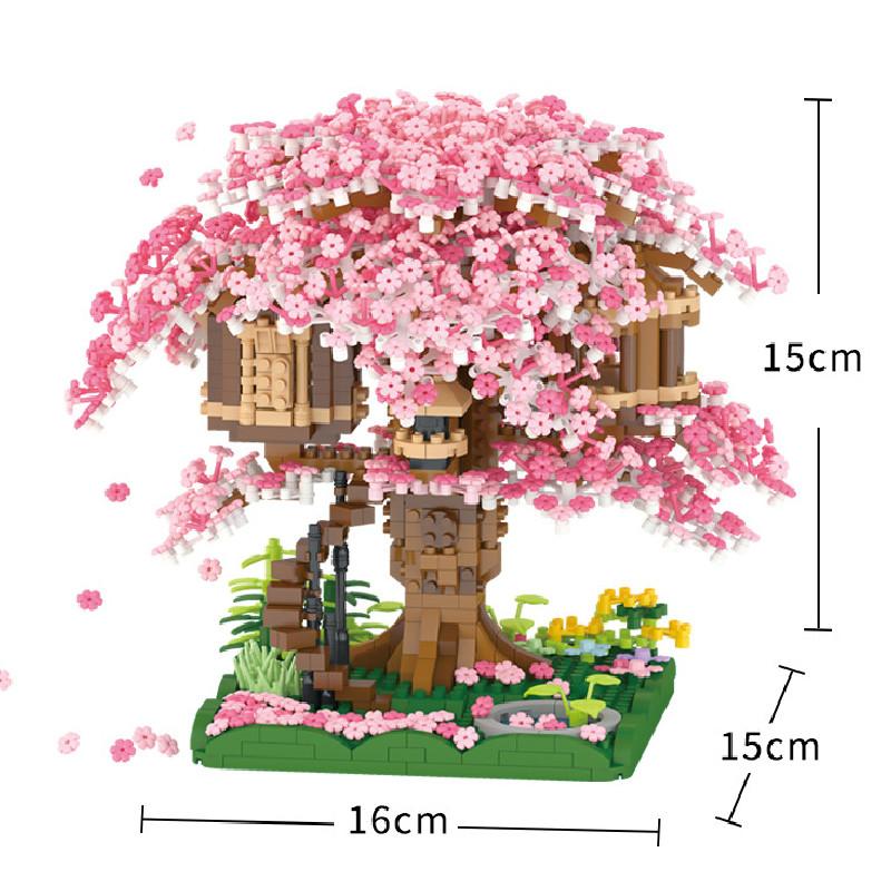 Childrens Sakura Tree Micro Block Building Kit With Abs Plastic Pieces For Creative Play And Gift