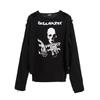 Y2K Women's Mysterious Shirt Long Sleeve Loose Casual Shirt Girls Harajuku Punk Off Shoulder Women's Skull Shirt