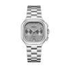 Women's S Elegant Dress Watch with Golden Stainless Steel Band Square Green Dial Waterproof Quartz Wristwatch with Luminous Hand