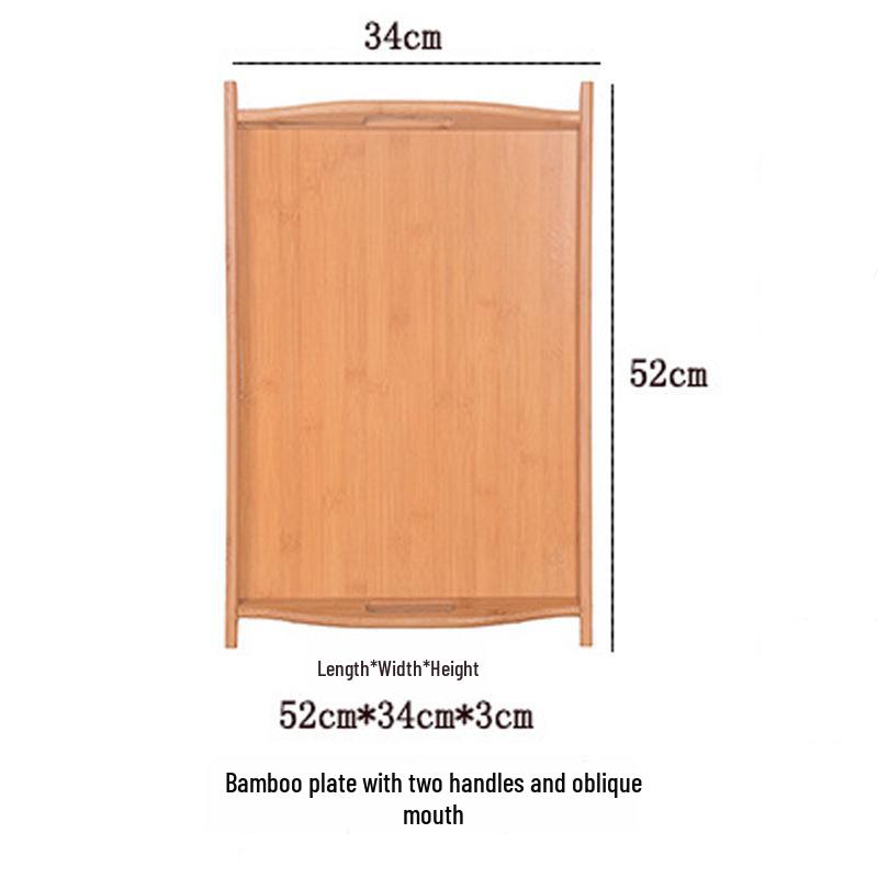Japanese Bamboo Rectangular Tea Tray - Versatile for Household, Restaurant, Barbecue, Water Cup Storage, and Serving.