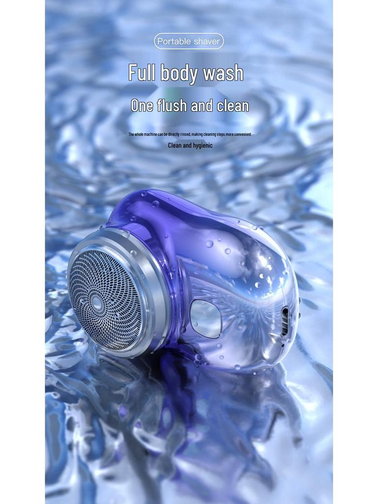 Mini Waschbarer Elektrorasierer - USB Wiederaufladbarer Tragbarer Reiserasierer für Männer