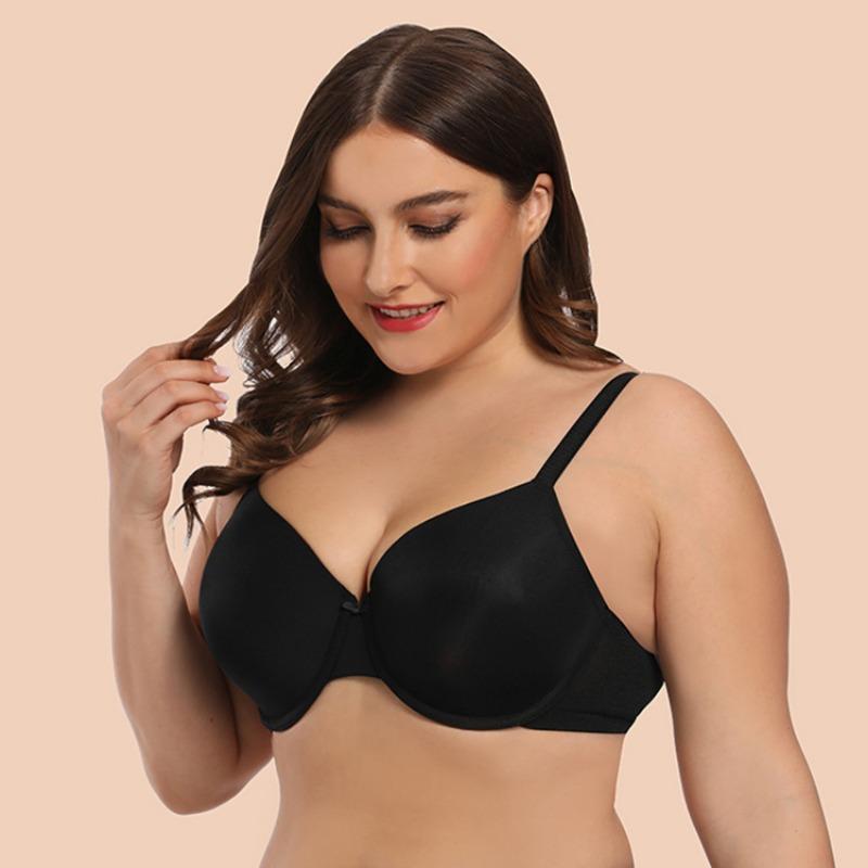 Large Size Smooth Bra Thin Cup Large Bust Small Underwear with Underwire Underwear