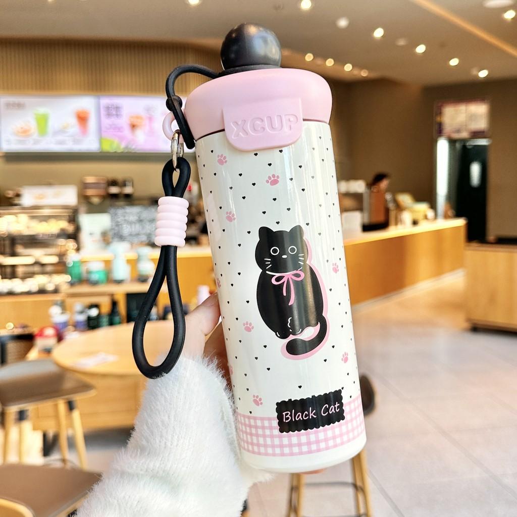 Cartoon Dog Kids Reusable Insulated Water Bottle With Handle For School And Travel