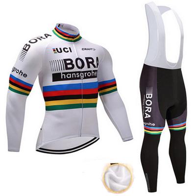 2026 Winter Cycling Suit Fleece Long Sleeve Suit Men's and Women's Warm Fleece Cycling Suit