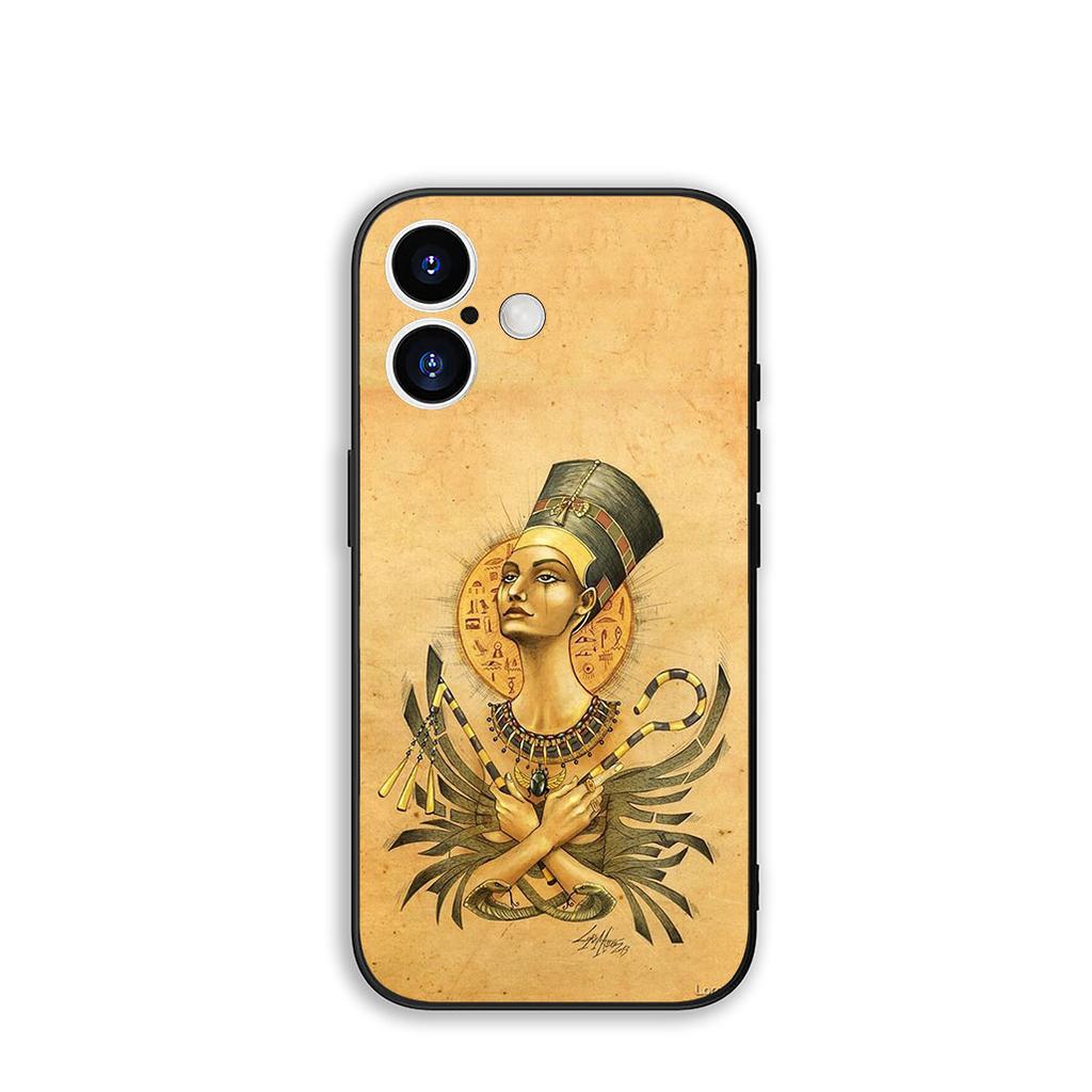 for Samsung Galaxy A36 A17 A26 A07 A35 A54 A53 A13 A33 A34 S8 S9 S20 S21 FE S10 Plus Cover Case Egypt Nefertiti Anubis Ankh Art