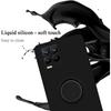Protective Case - E.F.CONNECTION - Realme C21Y - Black Silicone - Support Ring - Flexible