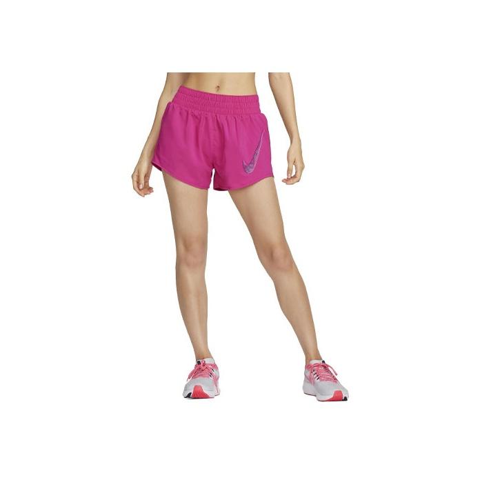 Nike Dri-FIT One Swoosh Logo Printed Sports Shorts Women Shorts Magenta FB4929-615