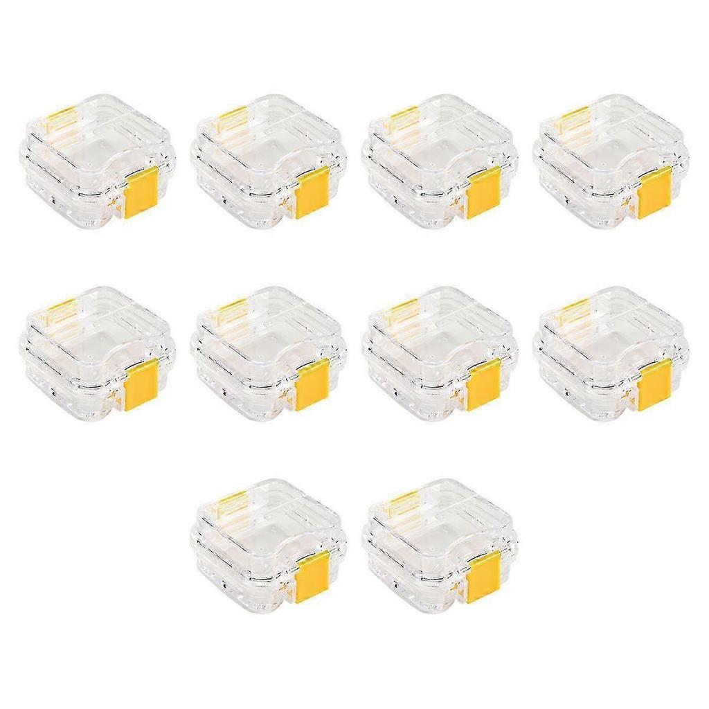 10Pcs Plastic Denture Tooth Box with Film High Quality Denture Storage Box Dental Implant Membrane T