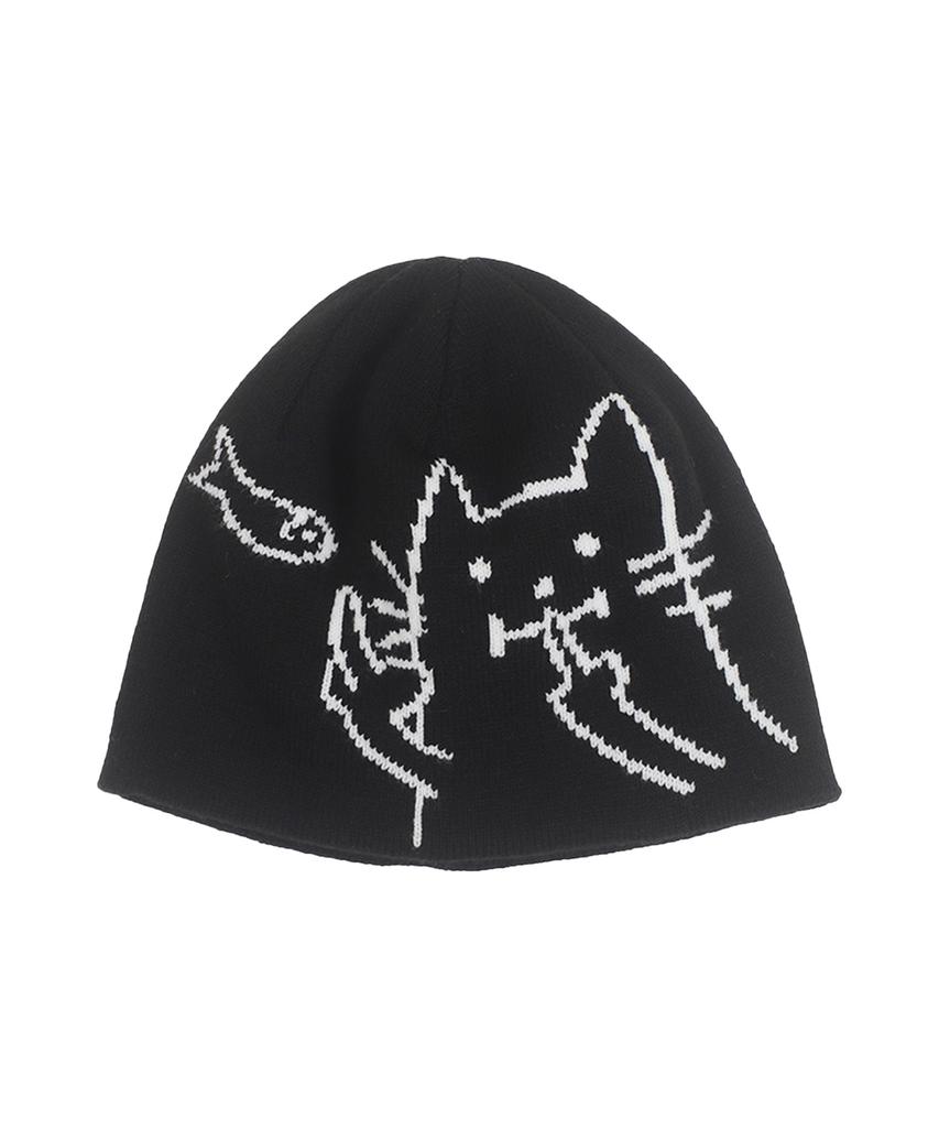 Eolaiteuaenggeul Cat Fish Beanie (Black)