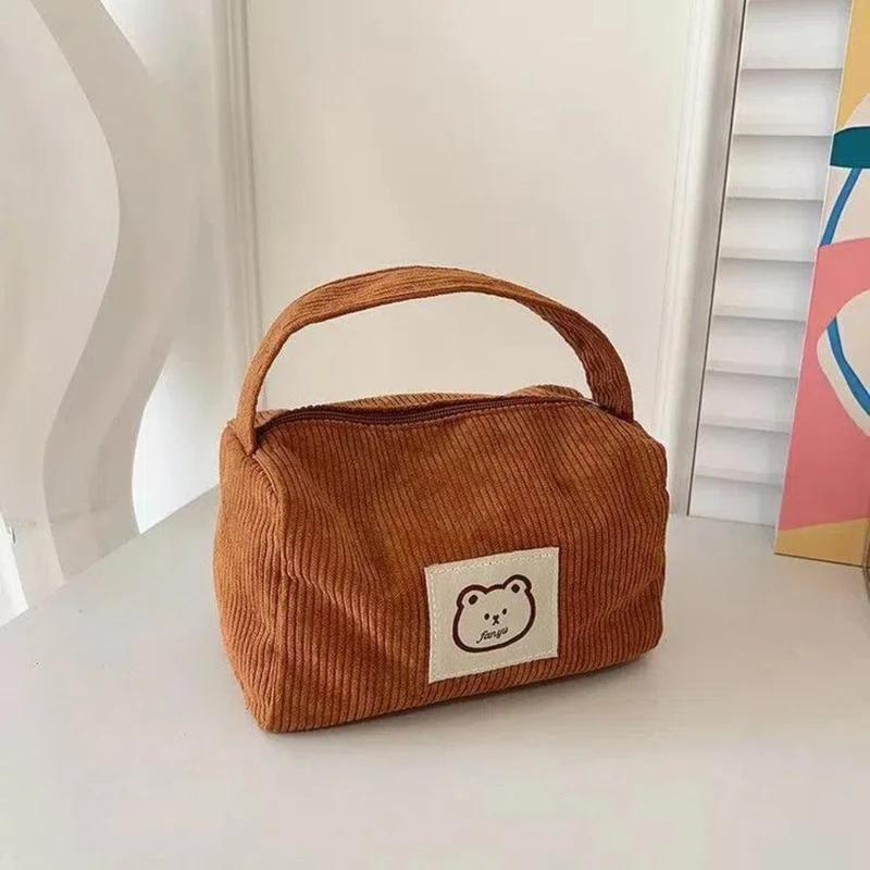 Women's Cosmetic Bags Plush Cute Summer Fashion Large Soft Comfortable Handbag With Handle